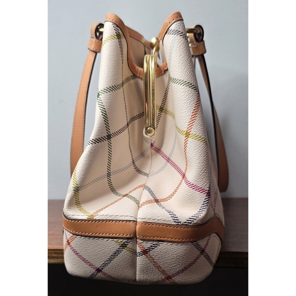 COACH Heritage Tattersall Signature Plaid Off-White Shoulder F23075 - Picture 4 of 15